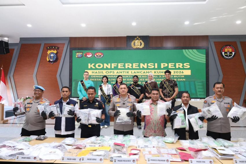 Dari Darat hingga Selat, Narkoba Digulung Habis dalam Operasi Antik Lancang Kuning