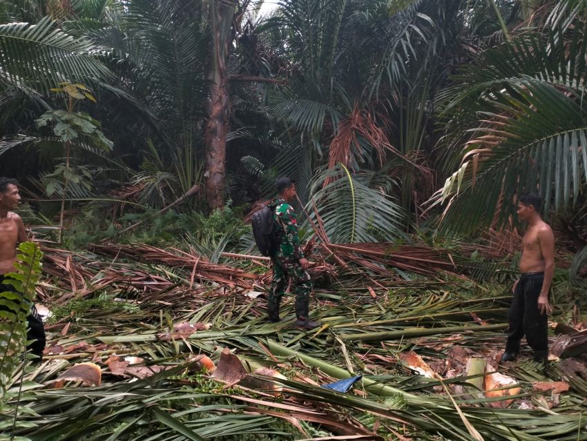 Praka James Bersama Masyarakat Sisir Wilayah Rawan Karhutla di Desa Tanjung Samak