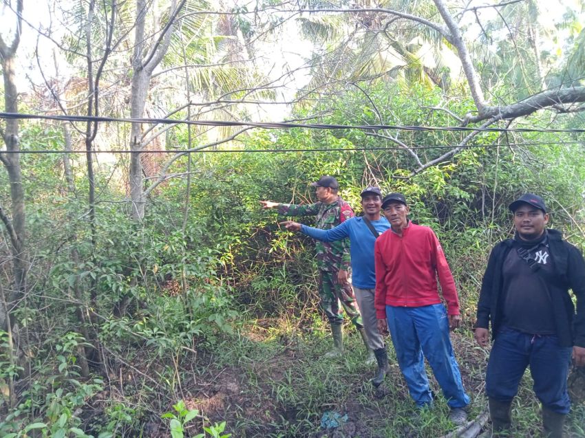 Babinsa Koramil 02/Tebing Tinggi Patroli Karhutla di Tanjung Samak, Tidak Ditemukan Titik Api