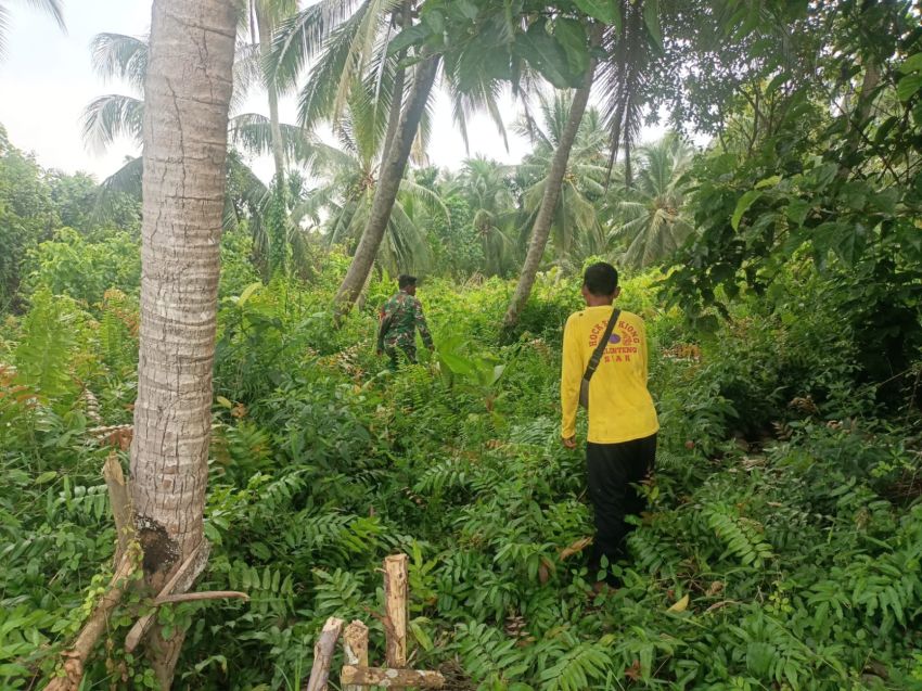 Patroli Karhutla Babinsa dan MPA di Desa Lemang Berjalan Aman