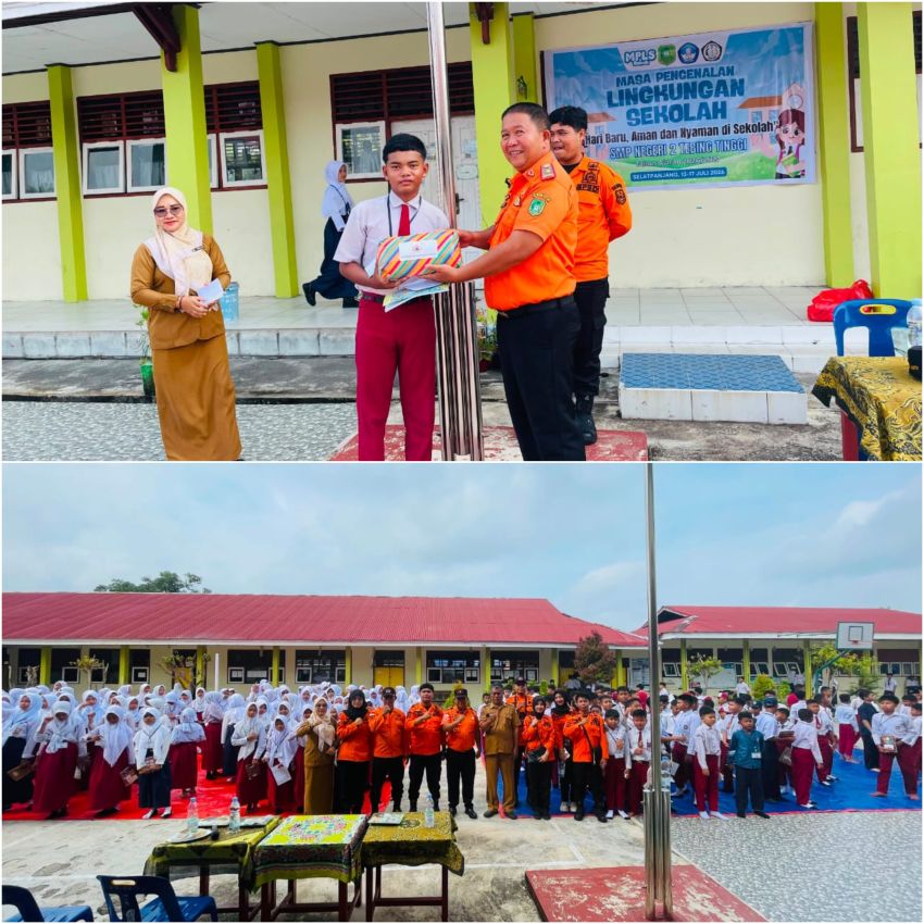 BPBD Meranti Sambangi SMPN 2 Tebingtinggi, Beri Edukasi tentang Mitigasi Bencana