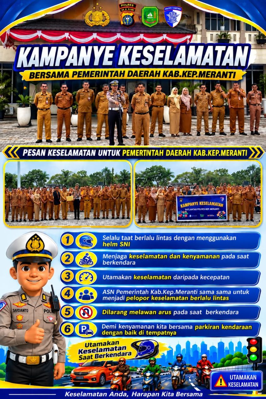 Gandeng Pemkab, Satlantas Polres Meranti Kampanyekan Keselamatan Berkendara