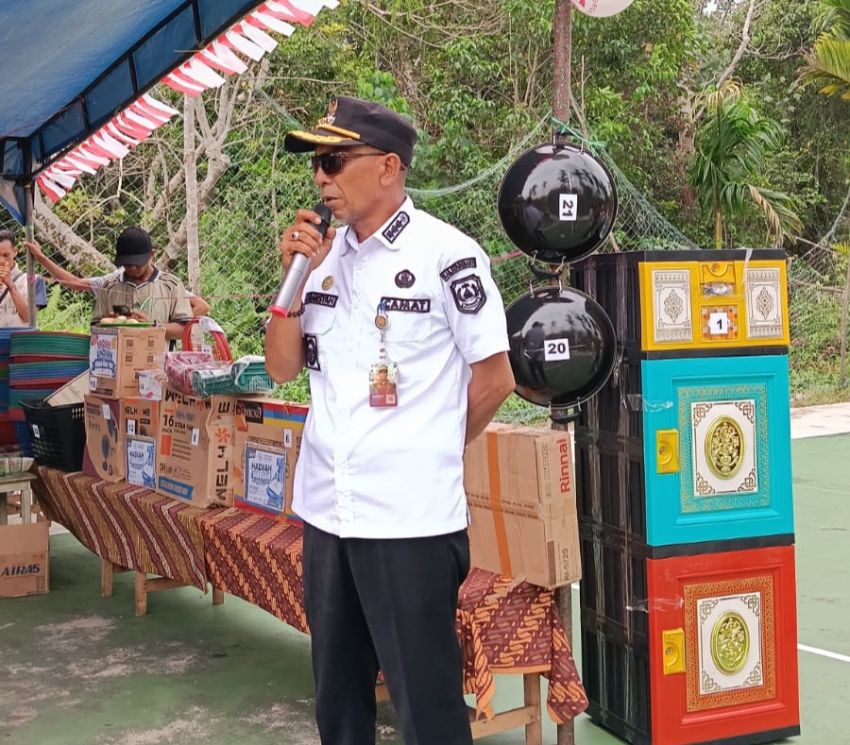 Ratusan Warga Kamter Ramaikan Jalan Santai Berhadiah, Camat Pulau Merbau Soroti Antusiasme Warga