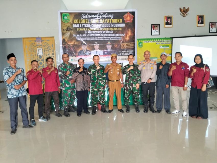 Camat Pulau Merbau Titip Harapan ke Tim Mabes TNI Soal Penguatan Sarpras Karhutla