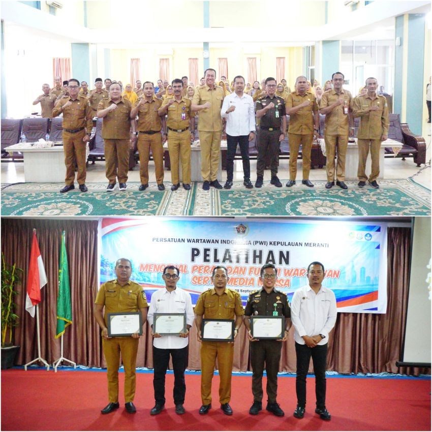 Undang 50 Kepala Sekolah, PWI Kepulauan Meranti Taja Pelatihan dan Seminar Jurnalistik