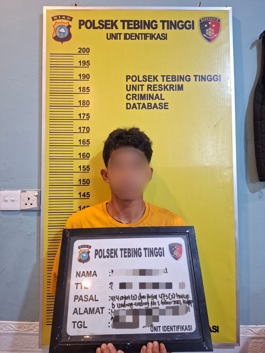 Polsek Tebing Tinggi Tangkap Pemuda Terduga  Cabuli Anak di Bawah Umur