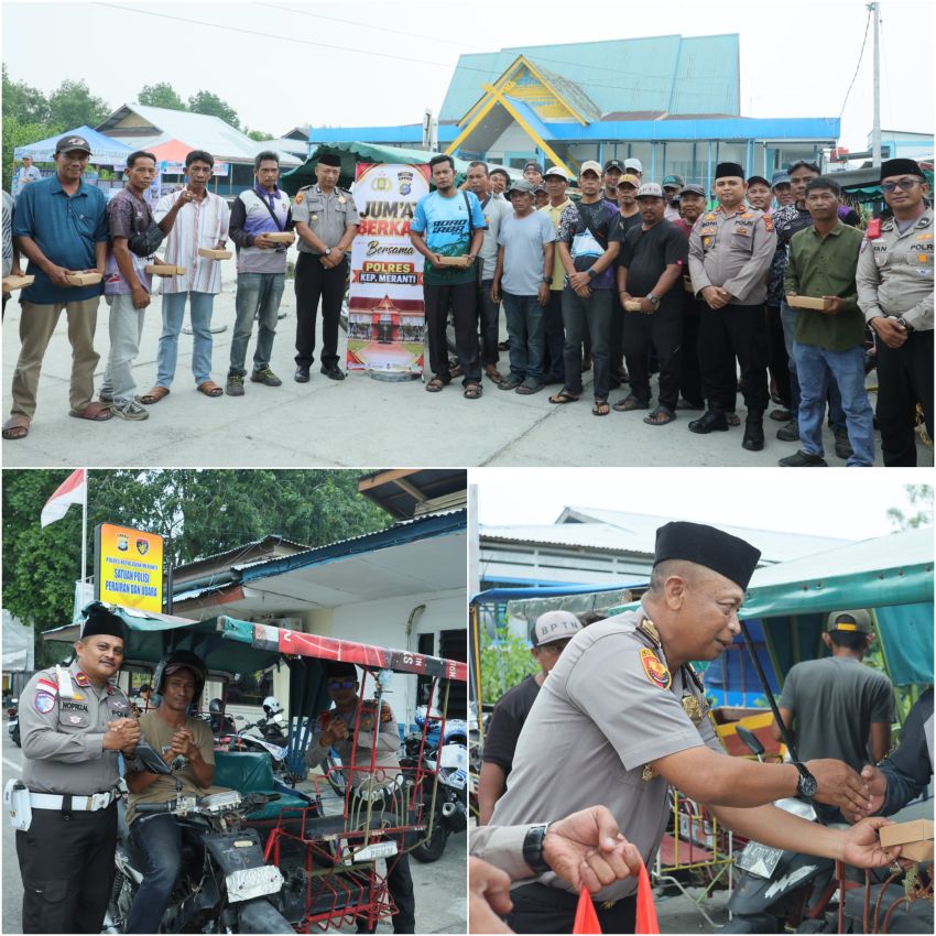 Jumat Berkah Polres Meranti Sasar Komunitas Becak, Kapolres: Polisi Harus Dekat dan Bermanfaat Bagi Masyarakat